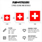 Switzerland Swiss Flag Vinyl Stickers