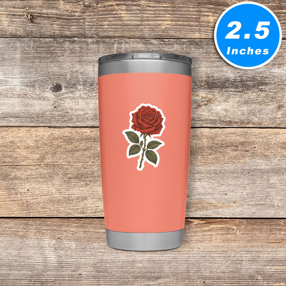 Red Rose Vinyl Stickers