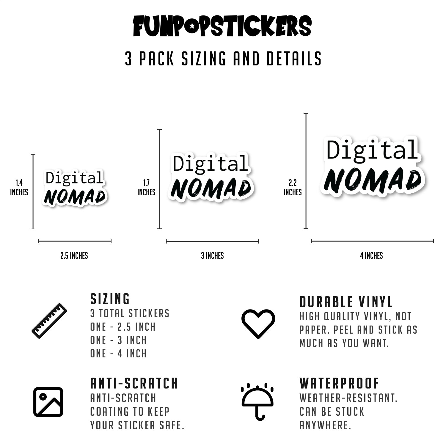 Digital Nomad Vinyl Stickers