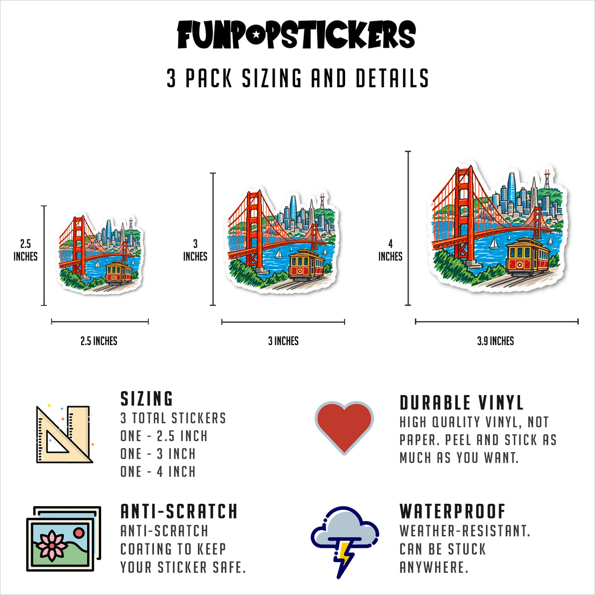 San Francisco Vinyl Stickers