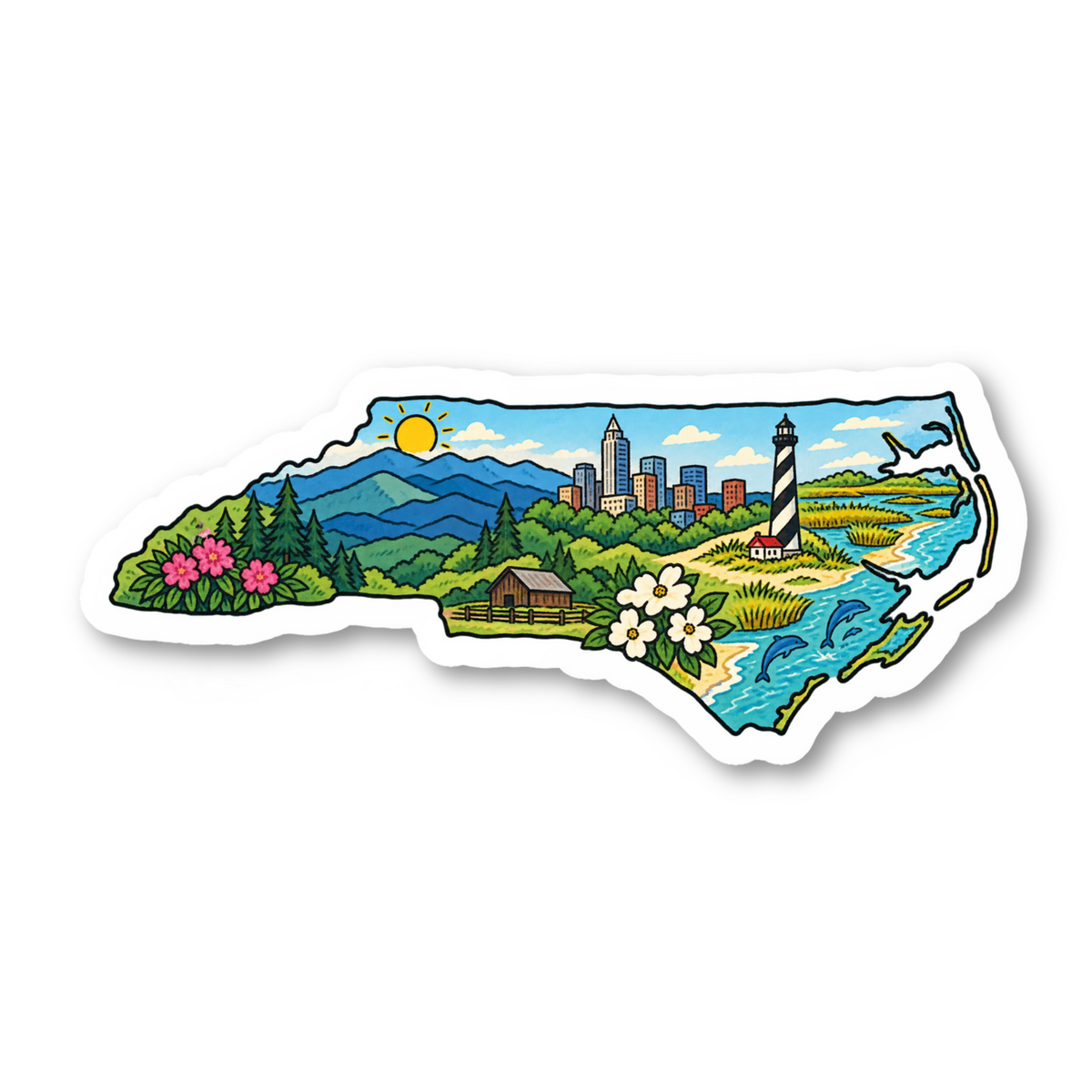 North Carolina Vinyl Sticker