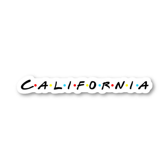 California Friends Text Vibe Vinyl Sticker