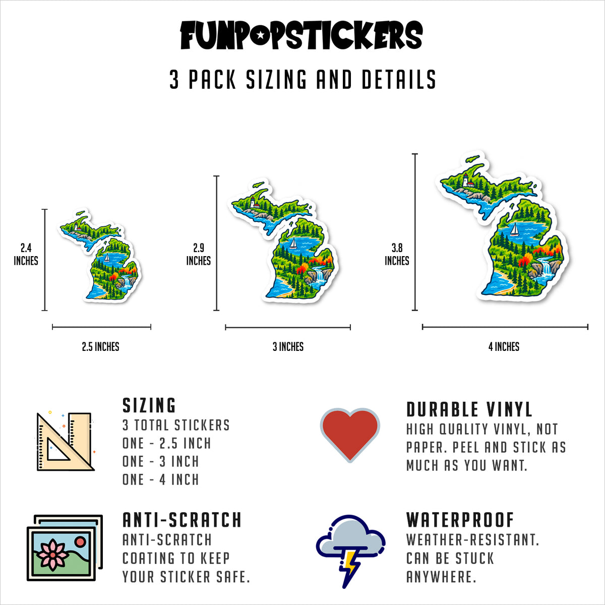 Michigan Vinyl Stickers