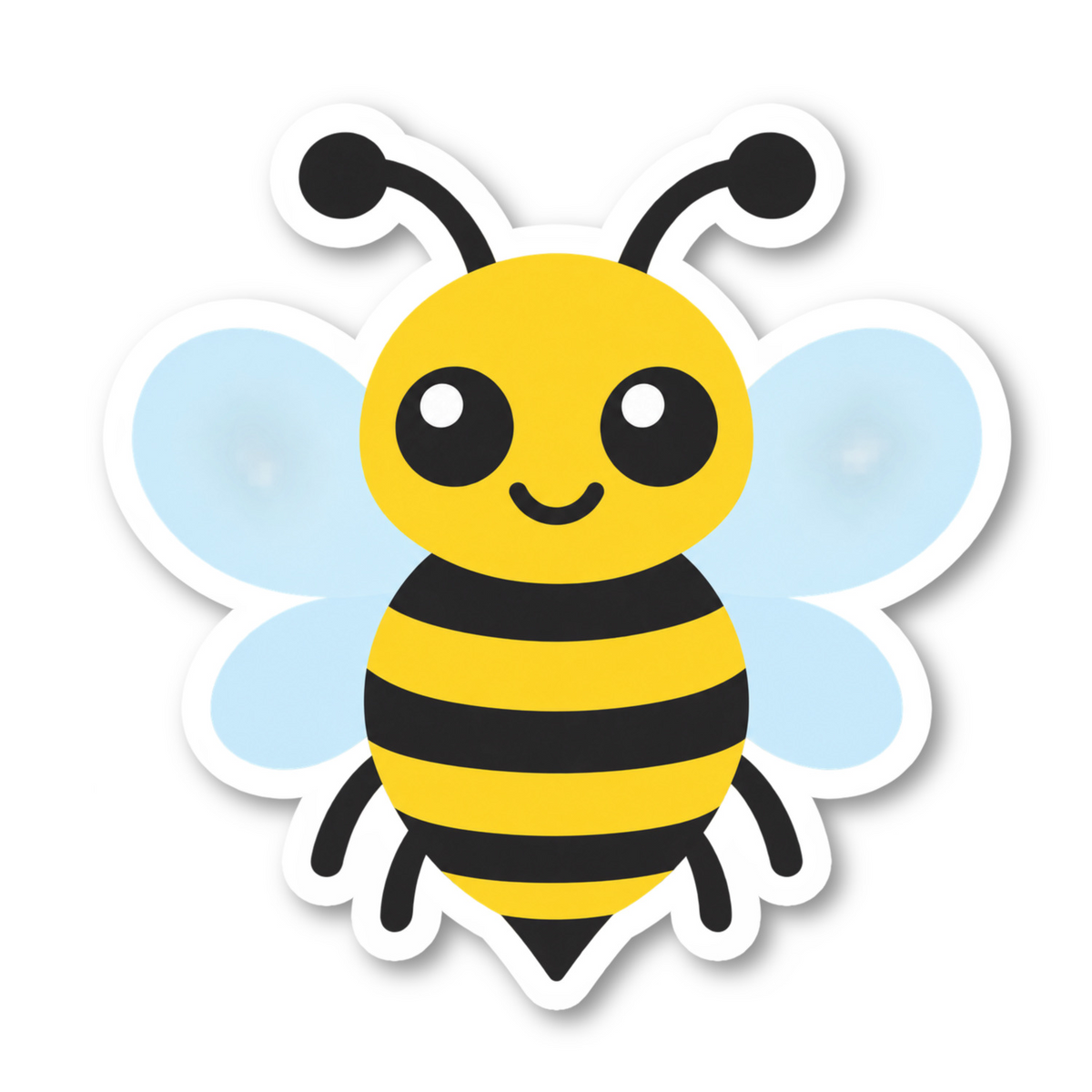 Bee Cartoon Vinyl Sticker