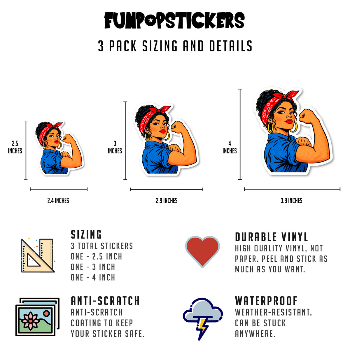 Latina Pride Stickers Vinyl Stickers