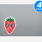 Disco Strawberry Vinyl Stickers