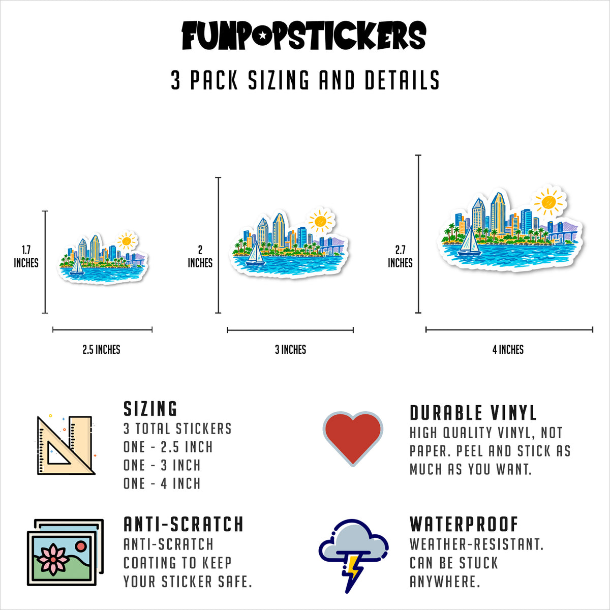 San Diego Vinyl Stickers