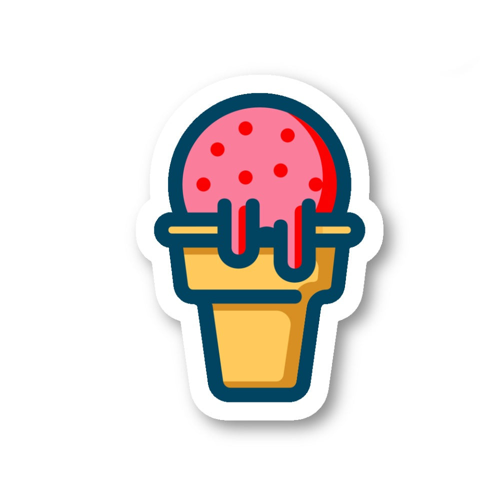 Ice Cream Cone Vinyl Sticker