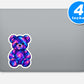 Tie Dye Bear Stickers Vinyl Stickers