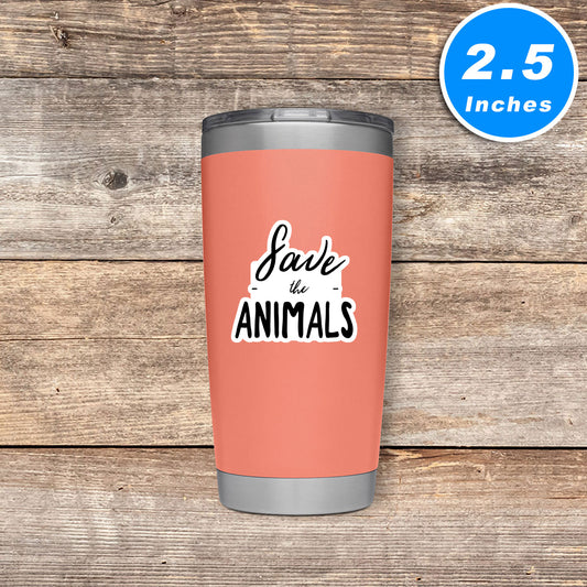 Save The Animals Vinyl Stickers