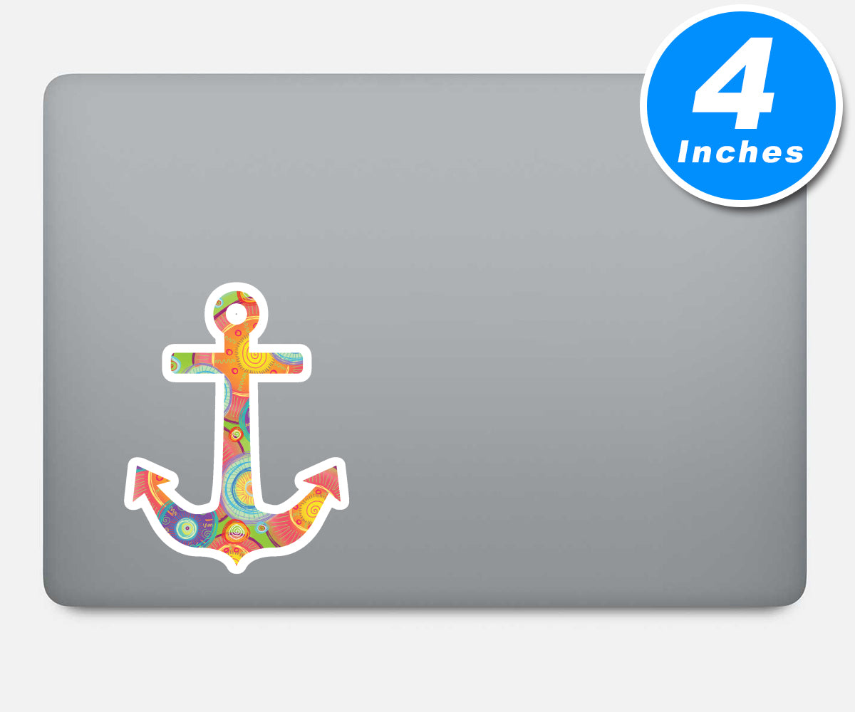 Colorful Anchor Vinyl Stickers