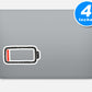 1 Percent Battery Vinyl Stickers