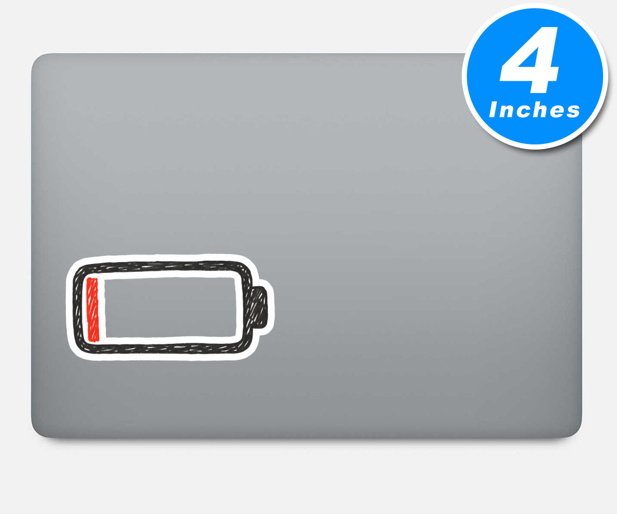 1 Percent Battery Vinyl Stickers