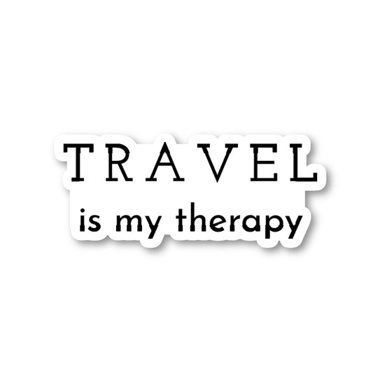 Travel Is My Therapy Vinyl Sticker
