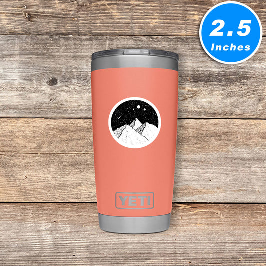 Space Mountains Vinyl Stickers