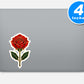 Red Rose Vinyl Stickers