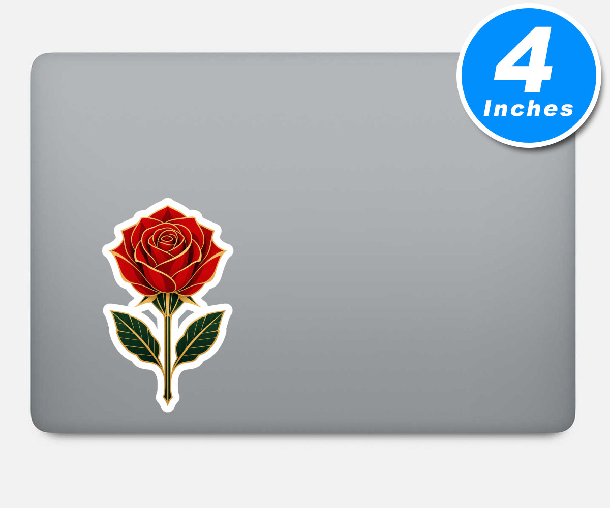 Red Rose Vinyl Stickers
