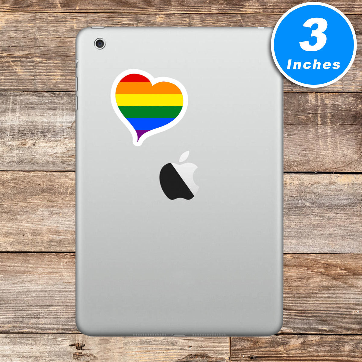Gay Pride Heart Vinyl Stickers