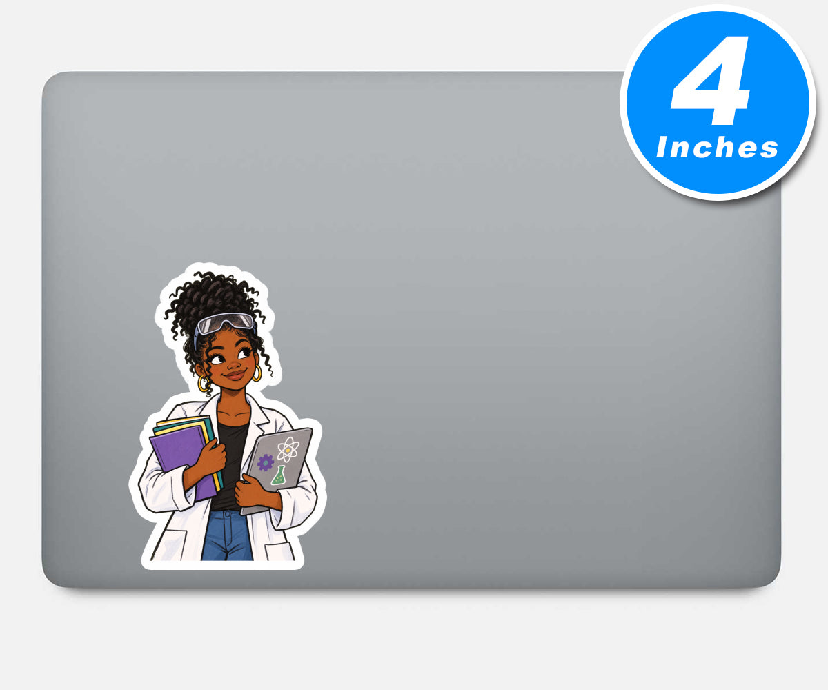 Black Women In Stem Stickers Vinyl Stickers