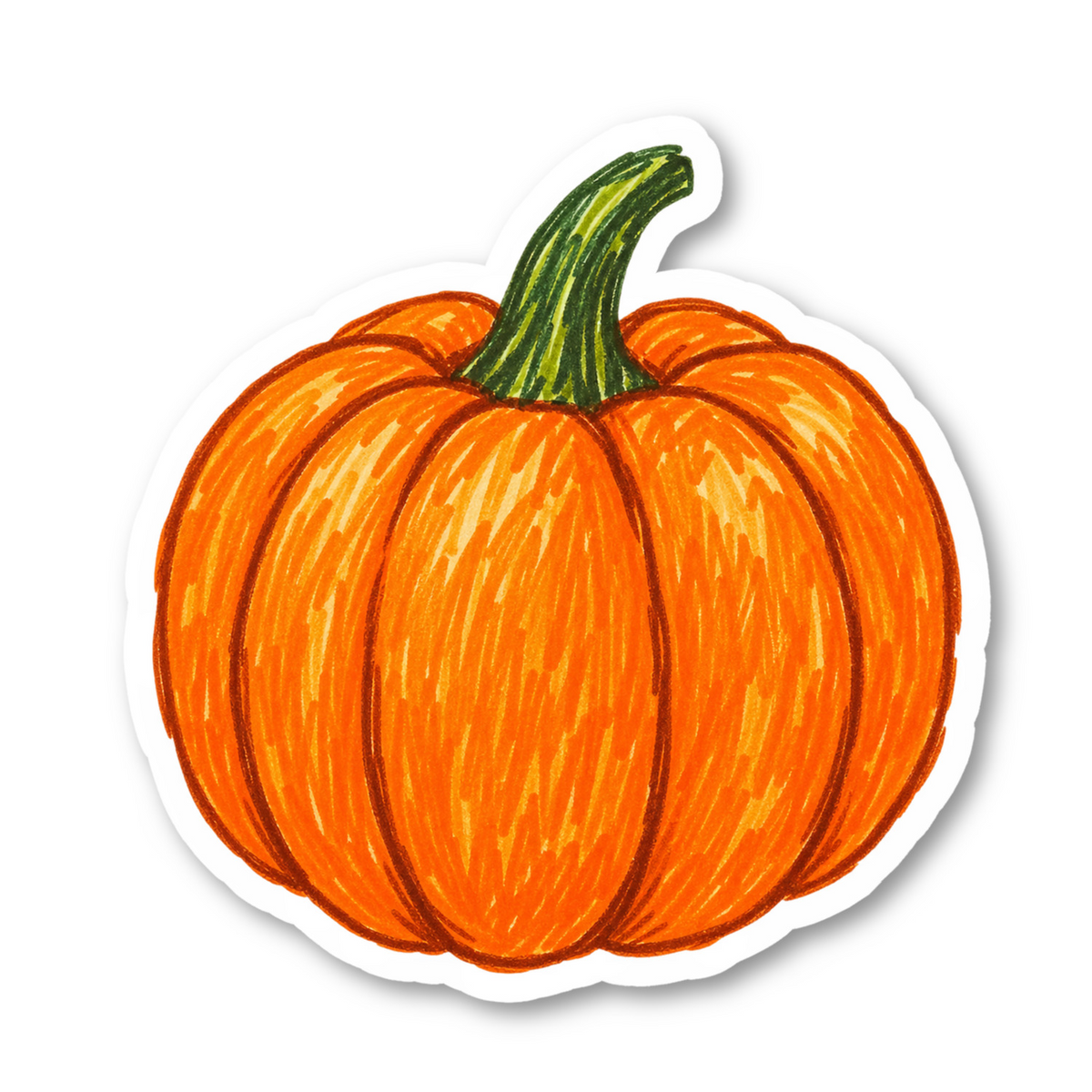 Pumpkin Vinyl Sticker
