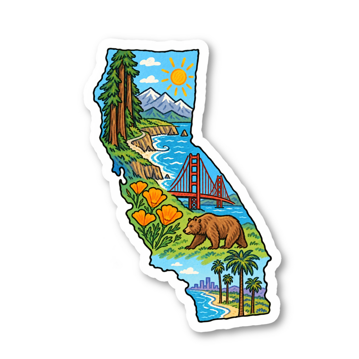 California Vinyl Sticker