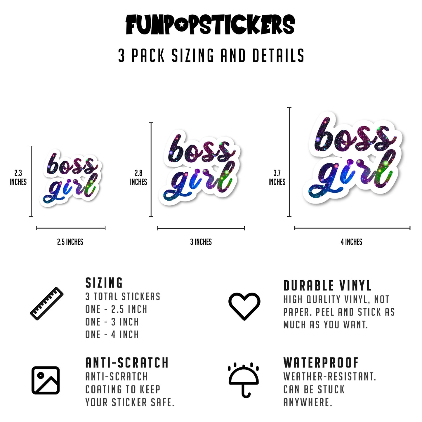 Boss Girl Vinyl Stickers