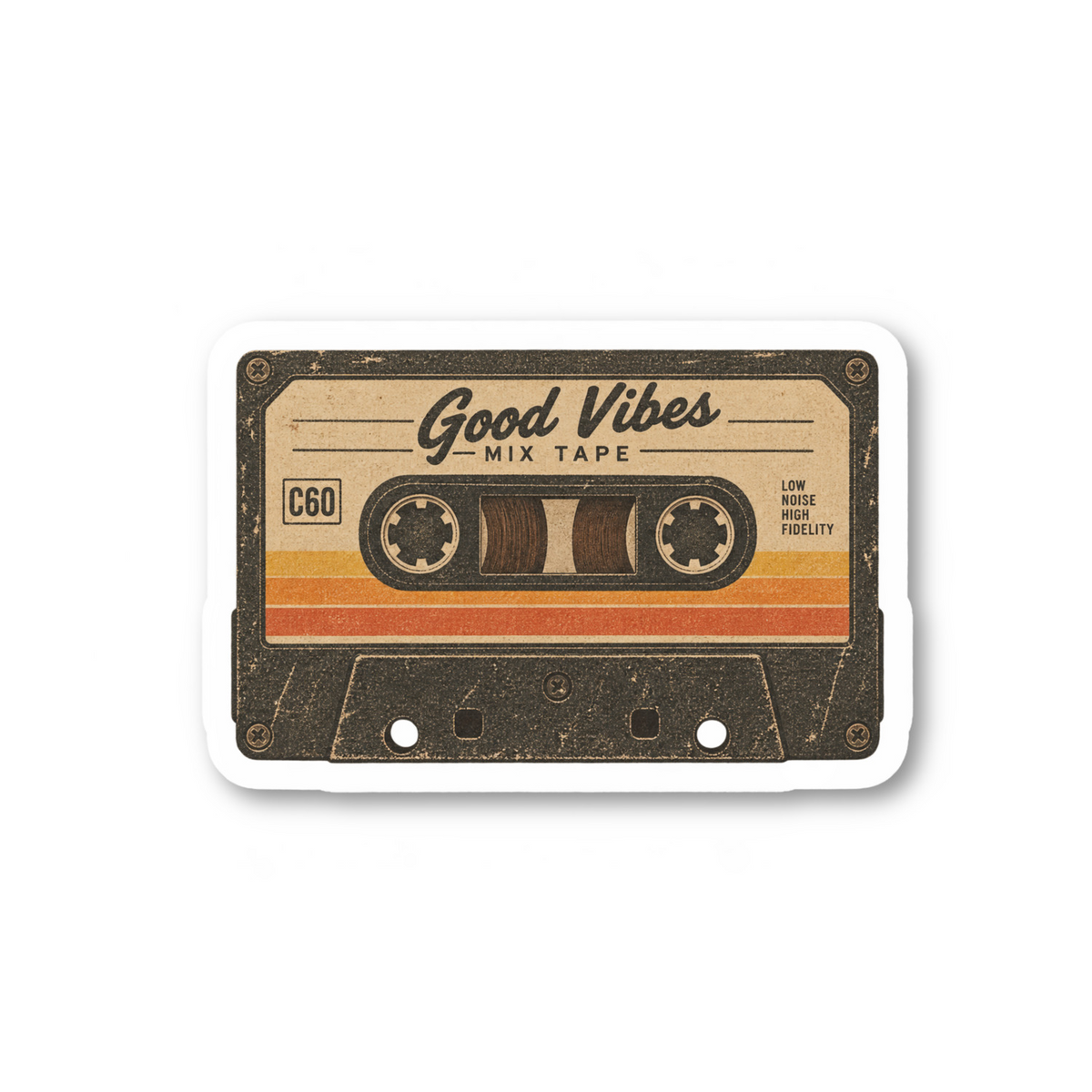 Cassette Vinyl Sticker