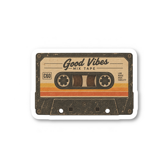 Cassette Vinyl Sticker