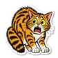 Scared Cat Sticker Vinyl Sticker