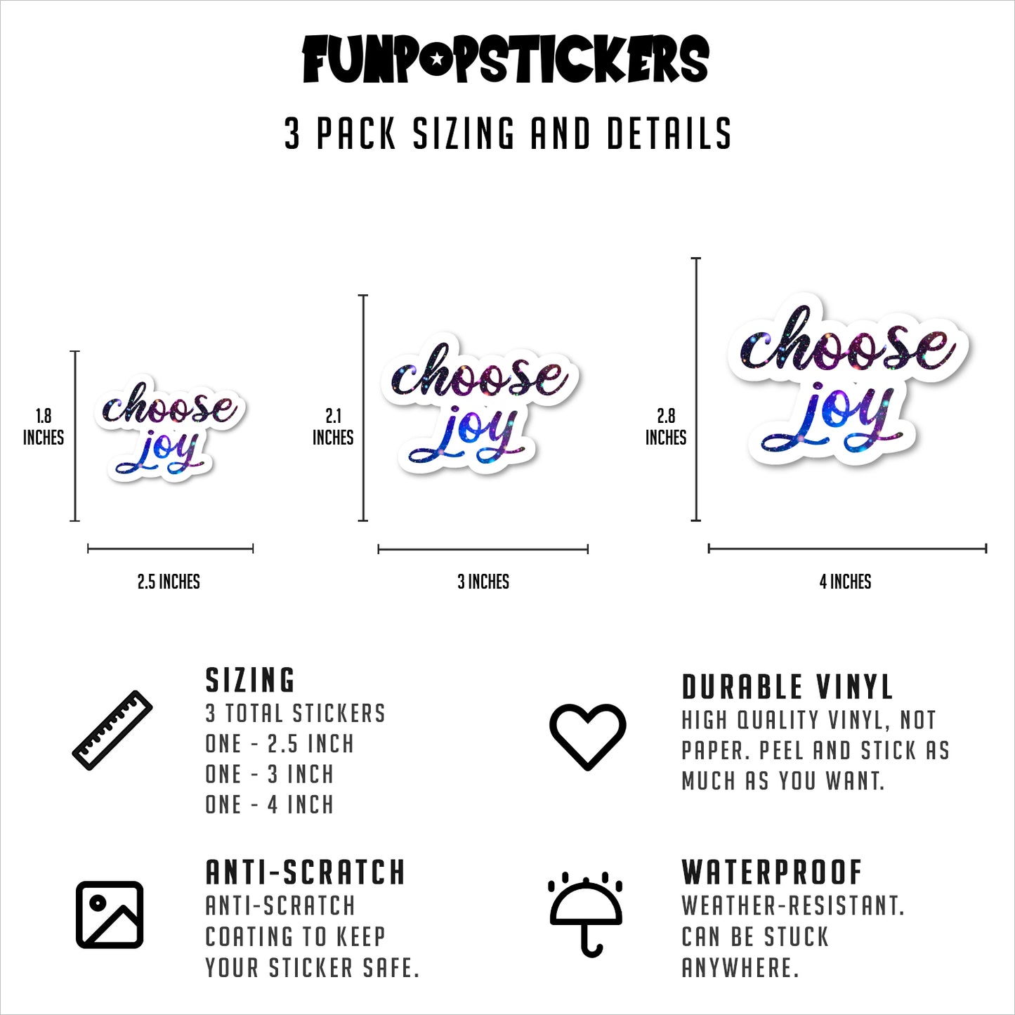Choose Joy Vinyl Stickers