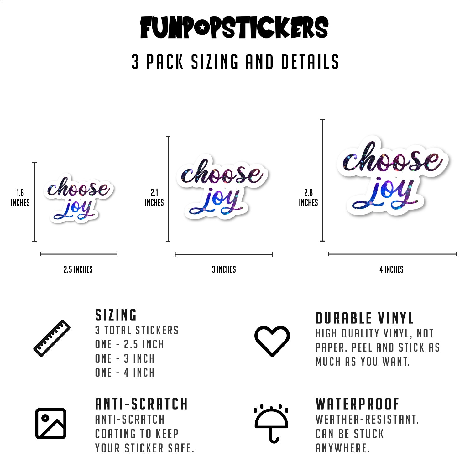 Choose Joy Vinyl Stickers