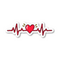 Heartbeat Line Vinyl Sticker