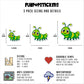 Cartoon Caterpillar Vinyl Stickers