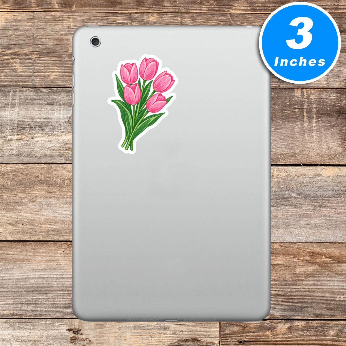 Pink Tulips Vinyl Stickers