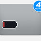 1 Percent Battery Vinyl Stickers