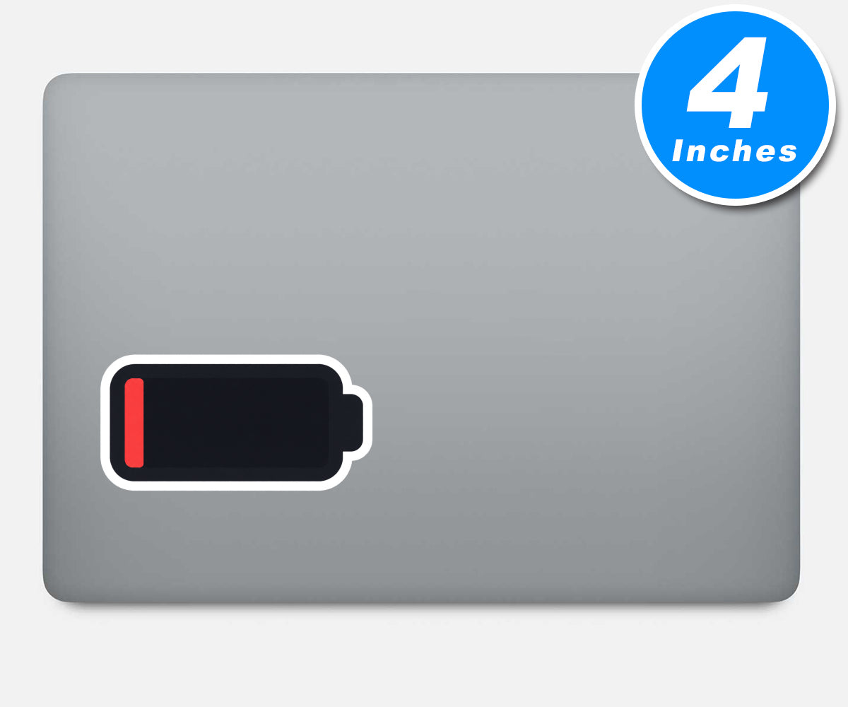 1 Percent Battery Vinyl Stickers