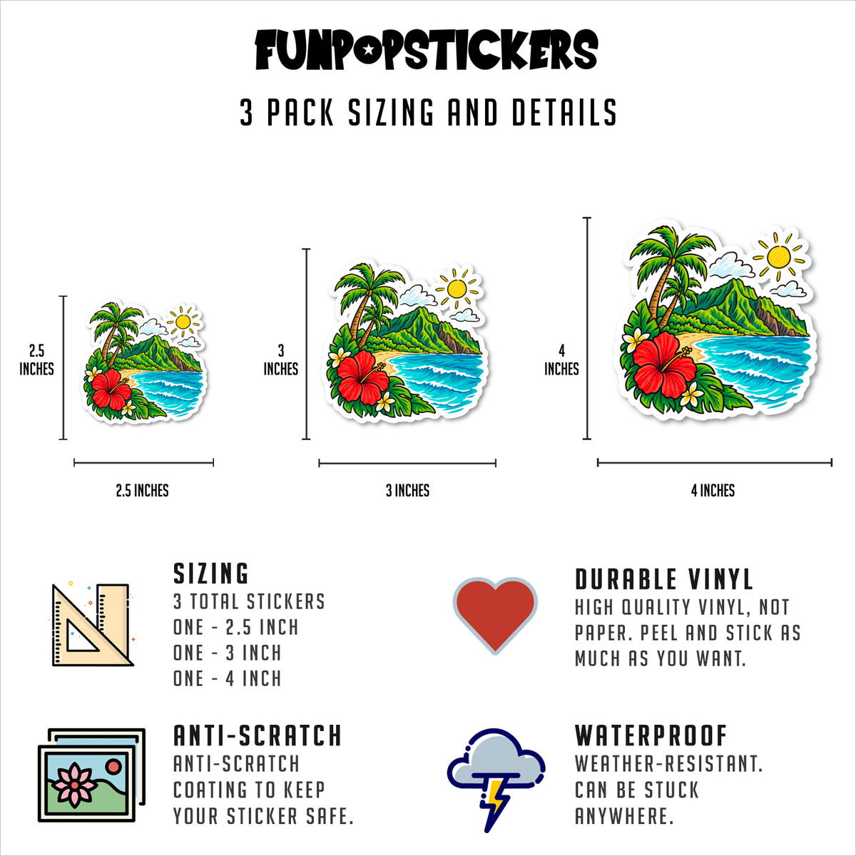 Hawaii Vinyl Stickers