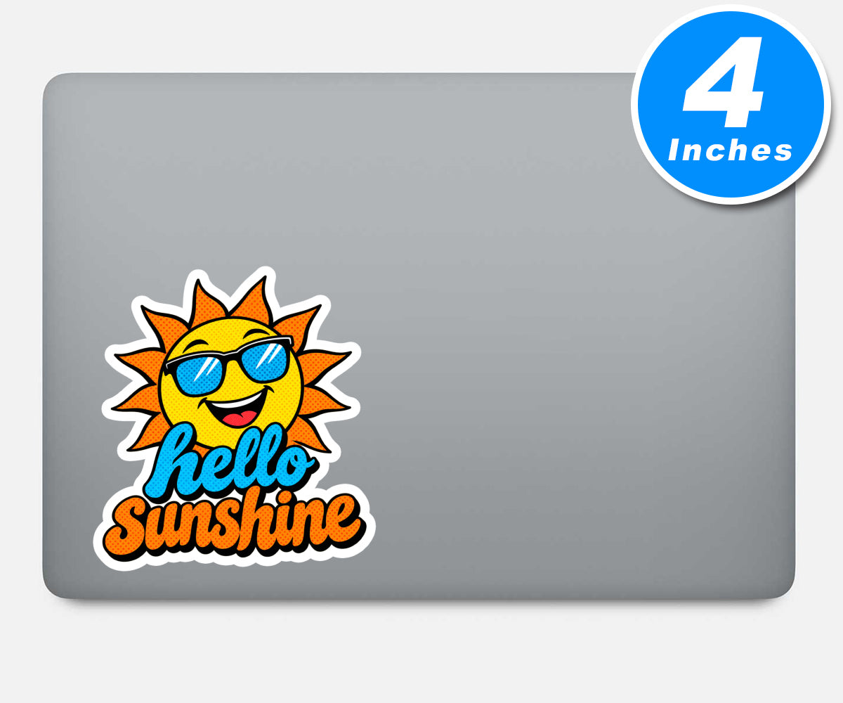 Hello Sunshine Vinyl Sticker Vinyl Stickers