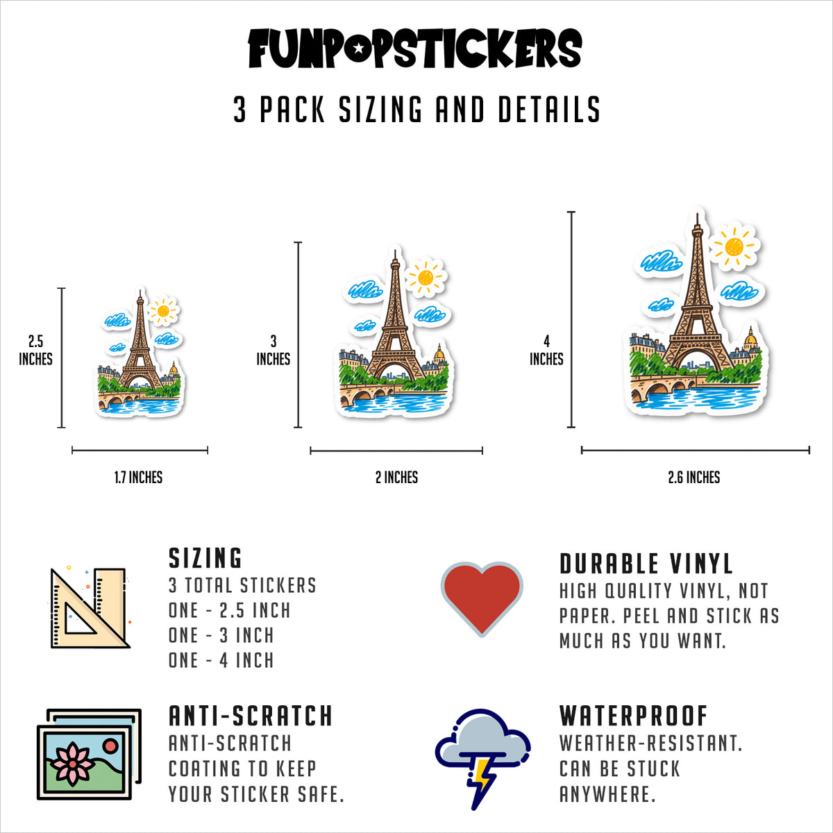 Paris Vinyl Stickers