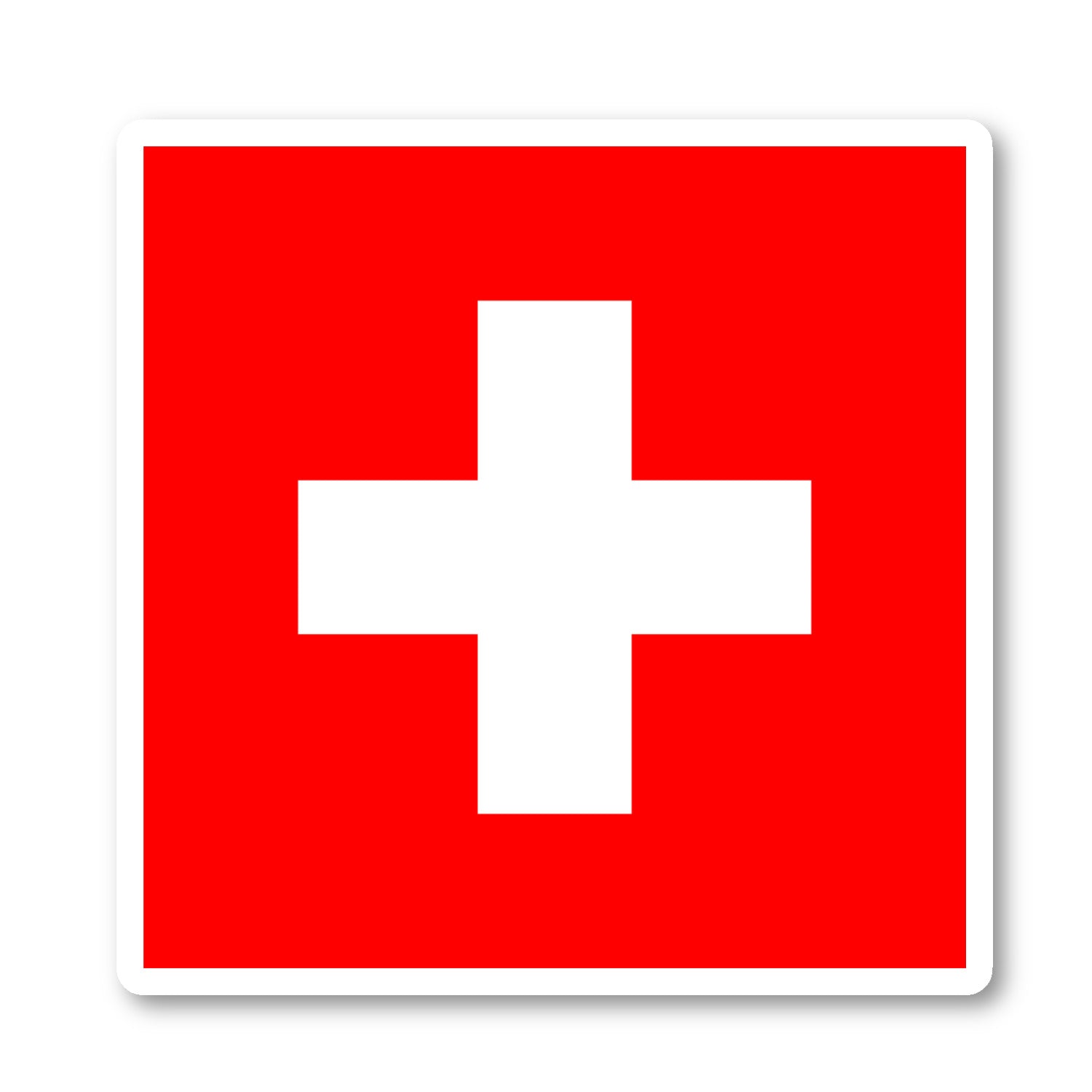 Switzerland Swiss Flag Vinyl Sticker