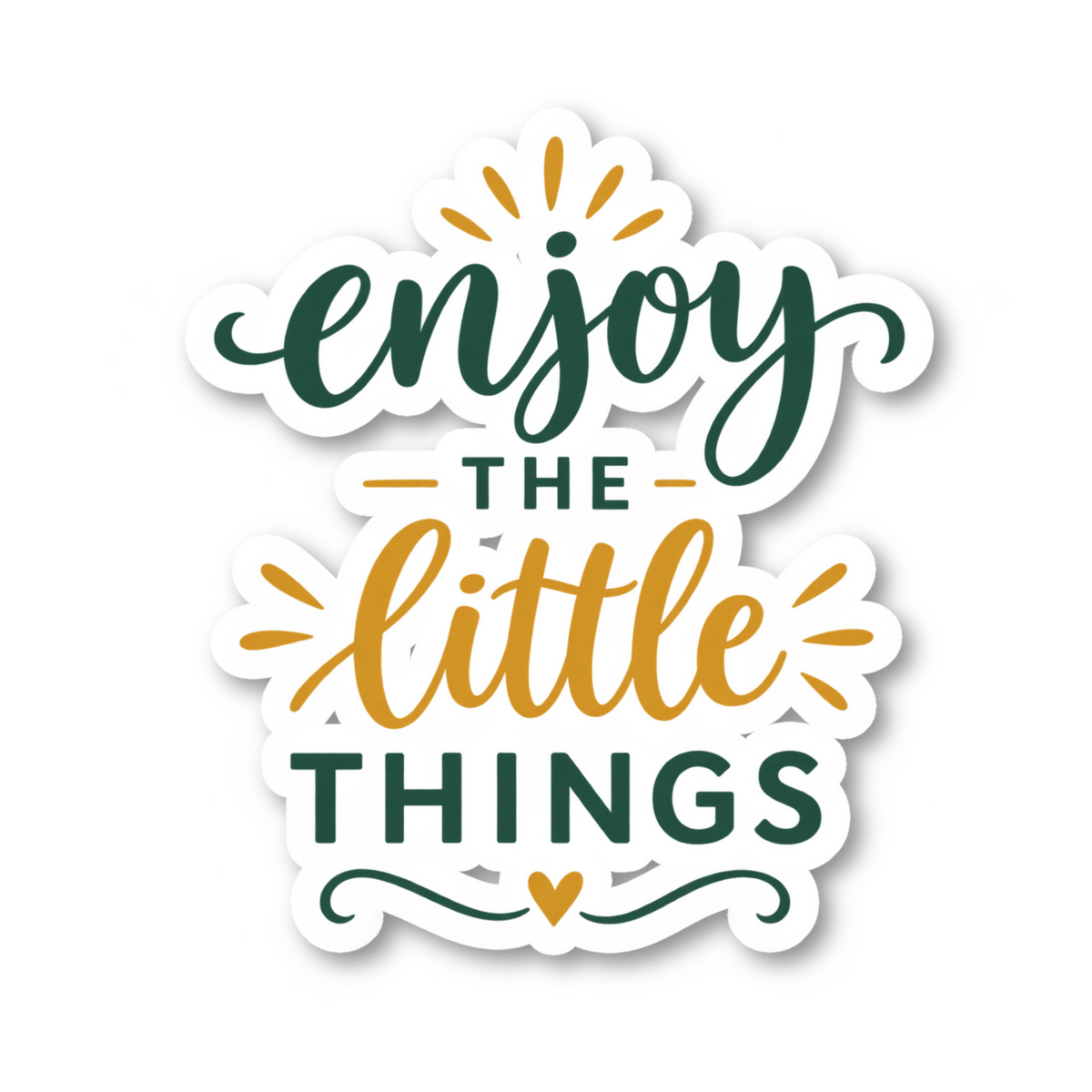 Enjoy The Little Things Quote Vinyl Sticker