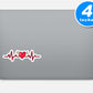 Heartbeat Line Vinyl Stickers