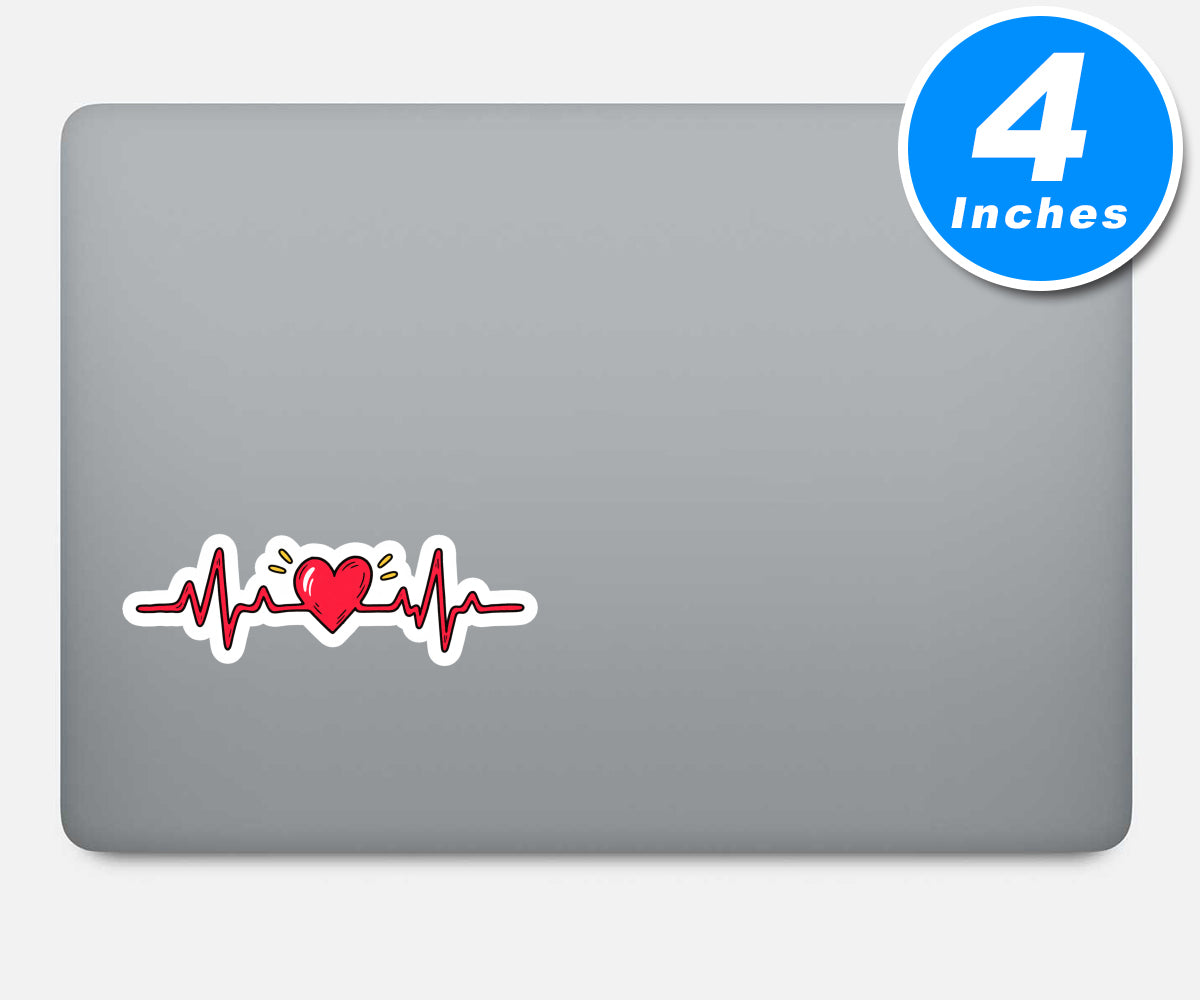 Heartbeat Line Vinyl Stickers