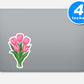 Pink Tulips Vinyl Stickers