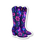 Floral Cowboy Boots Vinyl Sticker