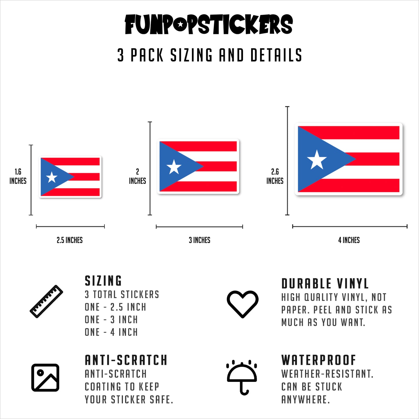 Puerto Rican Vinyl Stickers