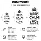 Keep Calm And Love Vinyl Stickers