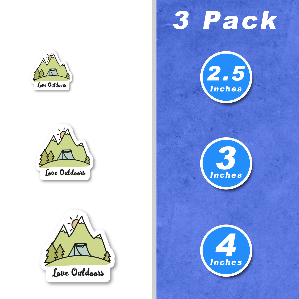 Love Outdoors Camping Vinyl Stickers