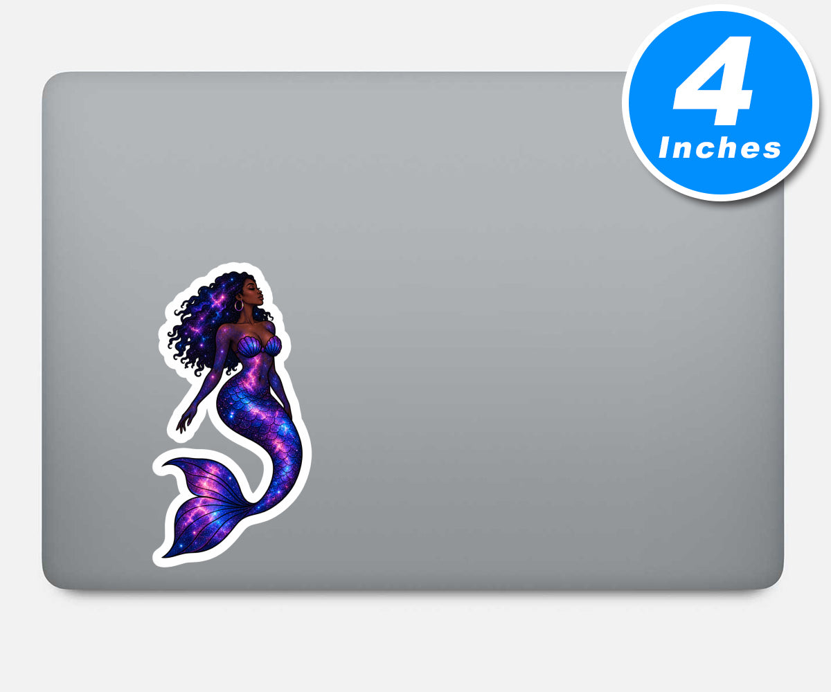 Black Mermaid Stickers Vinyl Stickers
