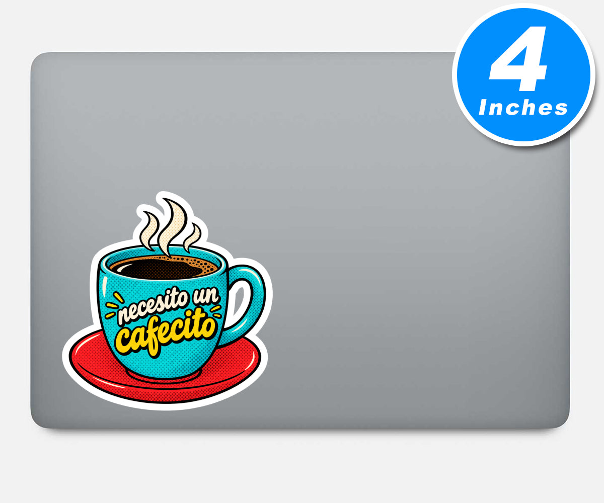 Necesito Un Cafecito Sticker Vinyl Stickers